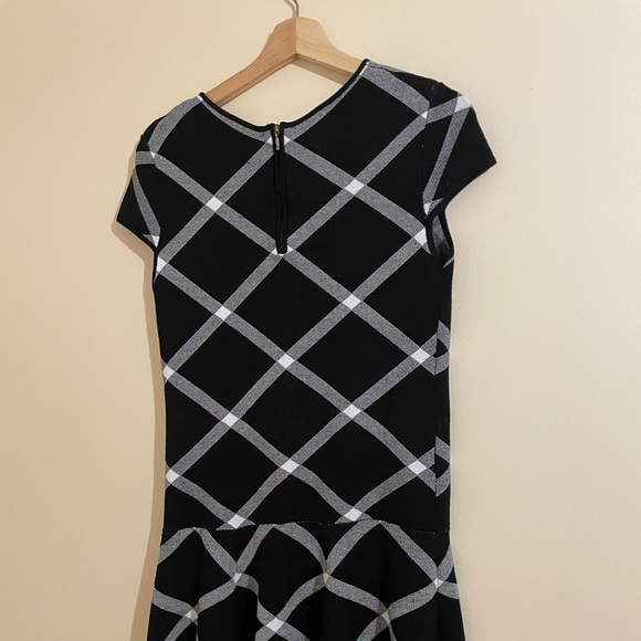 Alice Olivia Diagonal Plaid Drop Waist Dress by Tristan - black corporate - Picture 3 of 11